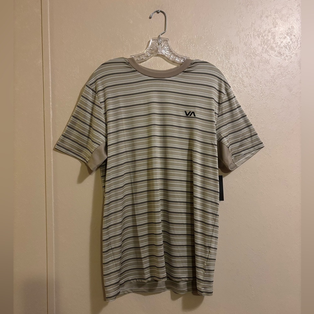 NWT RVCA Sweep Stripe Crew T-Shirt sz M